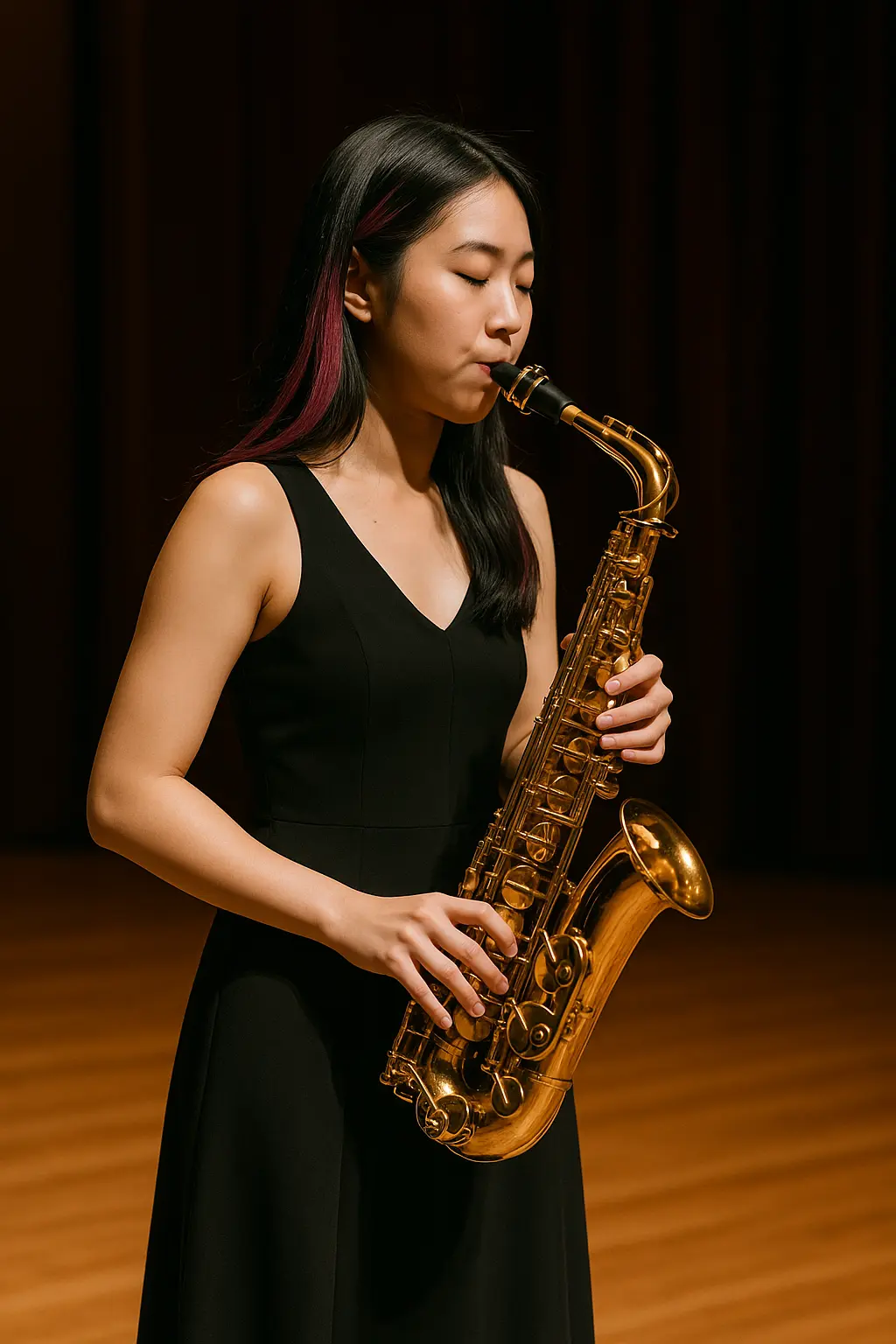 Student performing at Juilliard recital